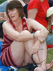 Kinky hellcat walking outdoors