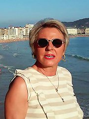 Shameless older mistresses are posing naked on the street